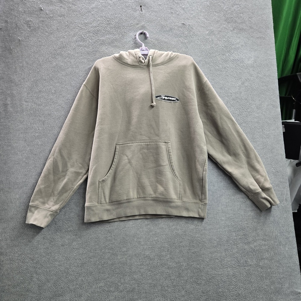 VINTAGE Spyder Surfboards‎ Men Hoodie M Beige Fleece Logo Pullover